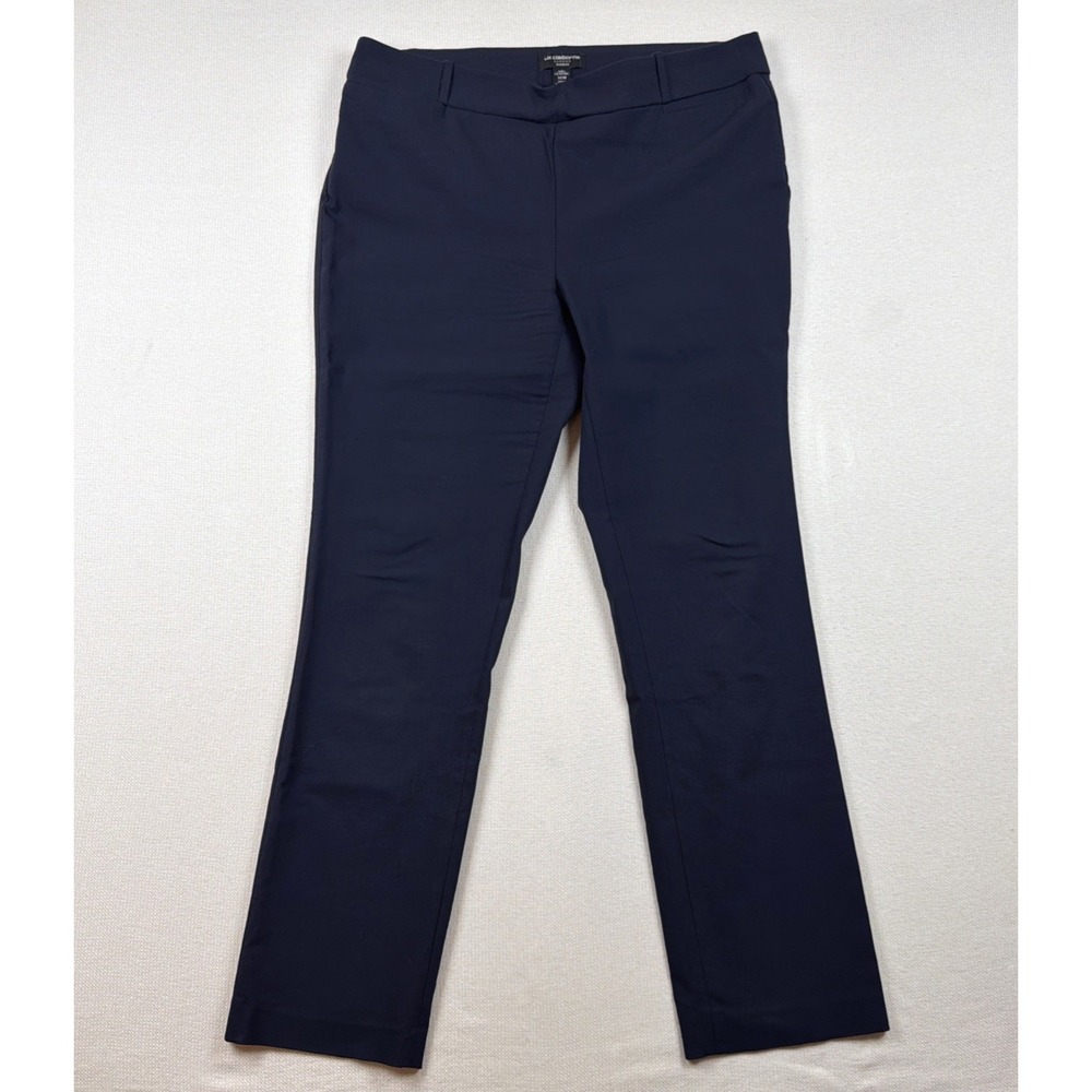 Liz Claiborne Career Woman Audra Classic Pull On Pants 16W Navy Blue Office